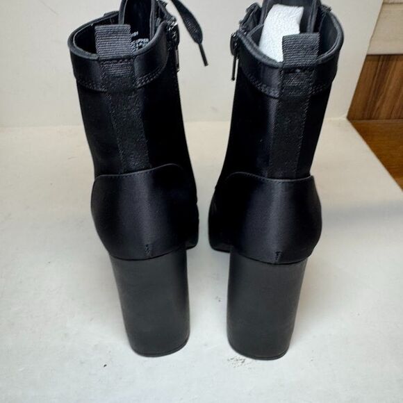 Steve Madden Womens 7.5 M Black Hani Lace Up High Heel Ankle Booties DISPLAY JE5 - Picture 6 of 7